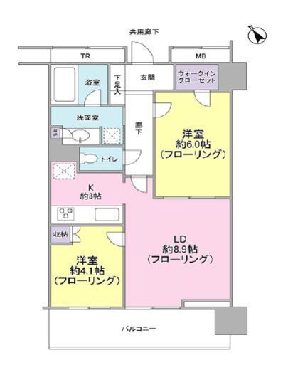 プリズムタワー 10階 間取り図