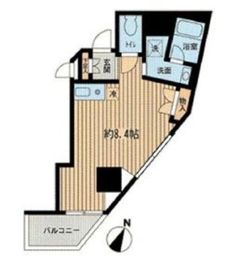 神楽坂フラッツ 803 間取り図