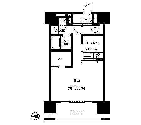 パークキューブ東品川 915 間取り図
