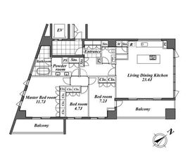 オーパスレジデンス恵比寿 1201 間取り図