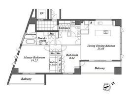 オーパスレジデンス恵比寿 1301 間取り図