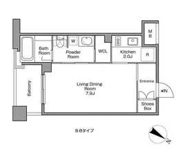 レジディアタワー中目黒 306 間取り図