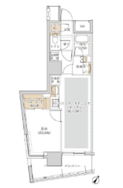 アトラス日本橋鞍掛 8階 間取り図