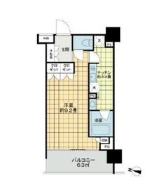 イクサージュ目黒 9階 間取り図