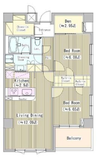 プラムコート東中野 201 間取り図