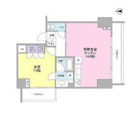 エルフレア駒沢 206 間取り図