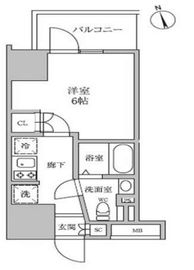 レジディア蒲田4 405 間取り図