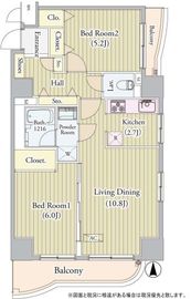 センテニアルタワー 803 間取り図