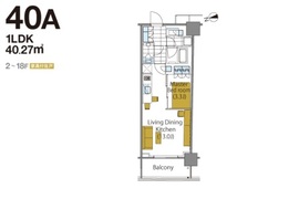 コンフォリア新宿イーストサイドタワー 1008 間取り図