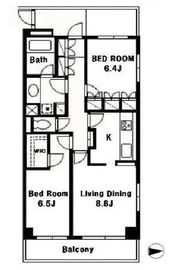 フレアコート駒場 208 間取り図