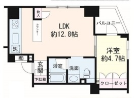 高田馬場四丁目パーク・ホームズ 4階 間取り図