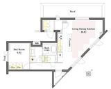 プライムメゾン代官山 407 間取り図