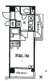 メゾンド島津山 208 間取り図