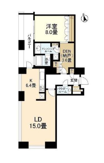 虎ノ門タワーズレジデンス 5階 間取り図