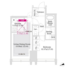 ラ・トゥール新宿グランド 2602 間取り図