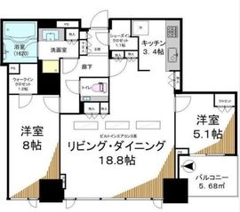 シティタワーズ豊洲ザ・シンボル 34階 間取り図