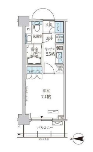 パークアクシス菊川ステーションゲート 607 間取り図