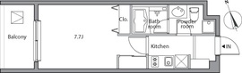 レジディア祐天寺 505 間取り図