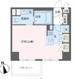 グランカーサ新宿御苑 704 間取り図