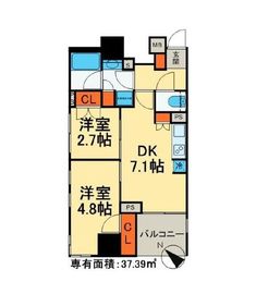 アンビックス神田 2階 間取り図