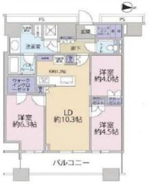 勝どきザ・タワー 31階 間取り図