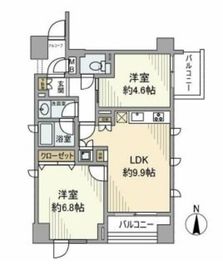 スカーラ広尾ステーションプラザ 2階 間取り図