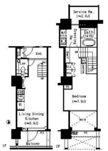 アクシア麻布 9階 間取り図
