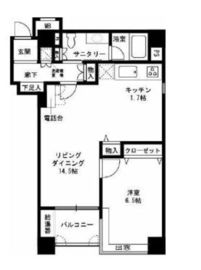 朝日サテライト六本木 4階 間取り図