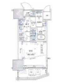 パークリュクス白金高輪 19階 間取り図