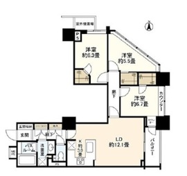 ライオンズ四谷タワーゲート 17階 間取り図