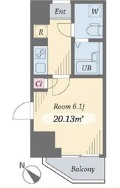 ダイヤモンドタワー西小山 606 間取り図