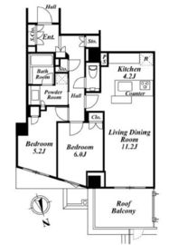 ブランズ六本木 4階 間取り図