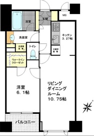 勝どきハイツ 806 間取り図