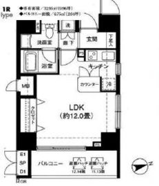 ONE ROOF FLAT TOGOSHI 601 間取り図