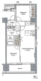 ザ・パークハビオ目黒 308 間取り図