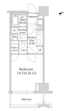 オークコート 709 間取り図
