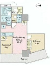 ルミナリータワー池袋 4階 間取り図