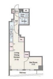 CAVANA八丁堀 (カバナ八丁堀) 204 間取り図