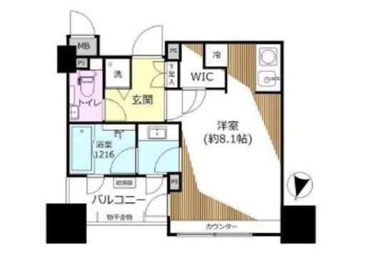クオリア広尾 3階 間取り図