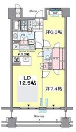 ロイヤルパークス豊洲 613 間取り図