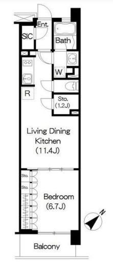 ブリリアイスト三軒茶屋アイビーテラス i226 間取り図