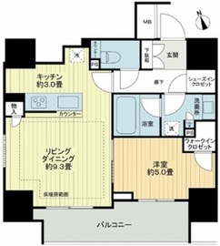 ザ・パークハウスアーバンス御成門 13階 間取り図