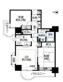 朝日マンション駒場 3階 間取り図