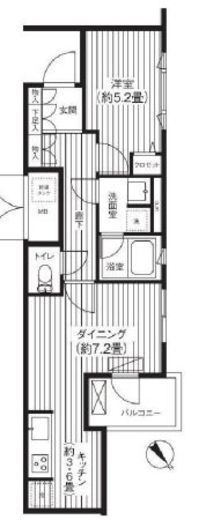 コスモリード新宿余丁町 309 間取り図