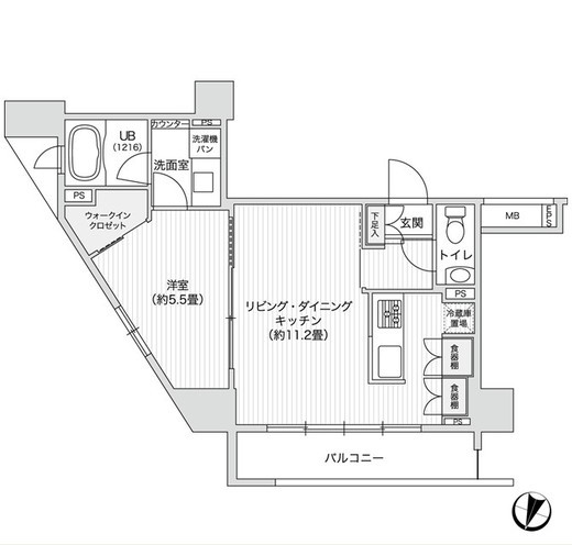 レジディア笹塚2 809 間取り図