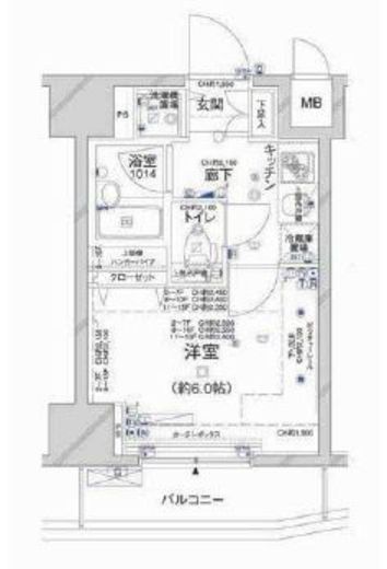 コンシェリア新橋 9階 間取り図
