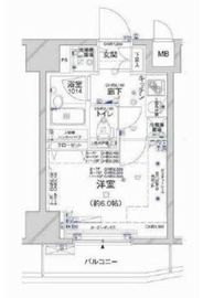 コンシェリア新橋 9階 間取り図