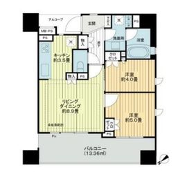 ライオンズ築地リバーノート 3階 間取り図