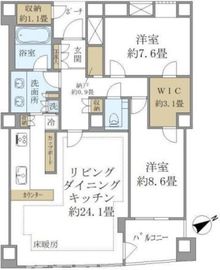 品川Vタワー タワー棟 28階 間取り図