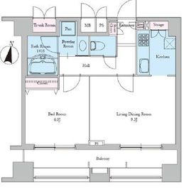 レジディア文京音羽2 509 間取り図